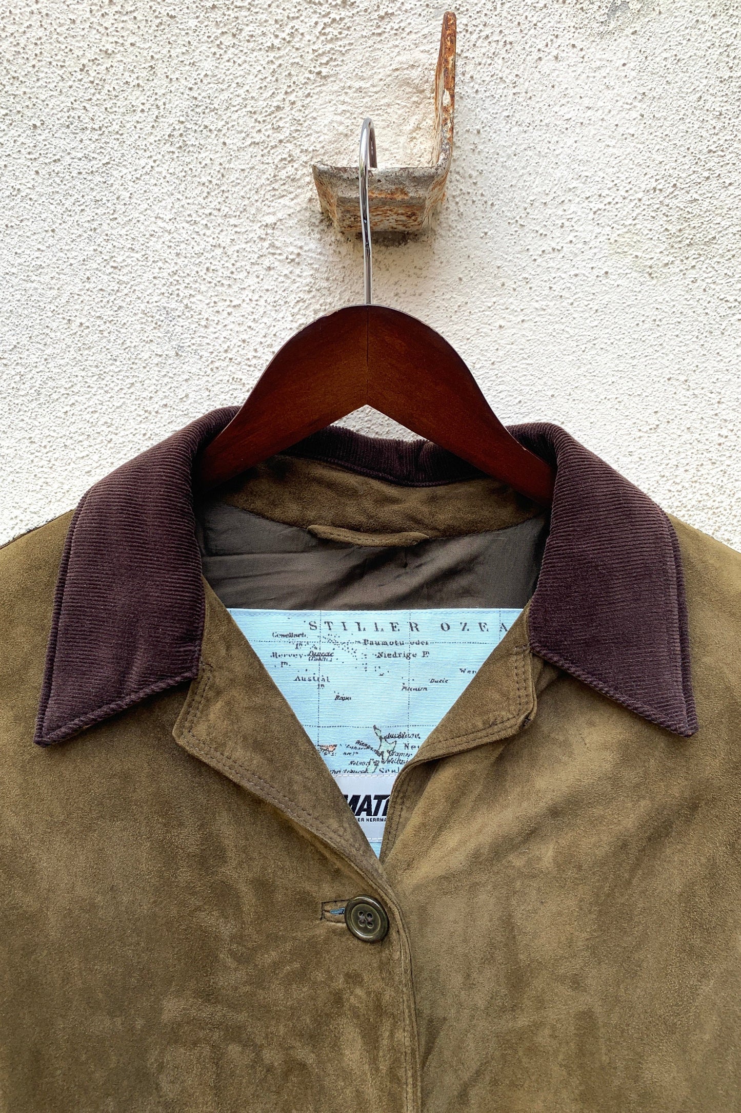 Upcycling Around the World Wildleder Jacke Braun M