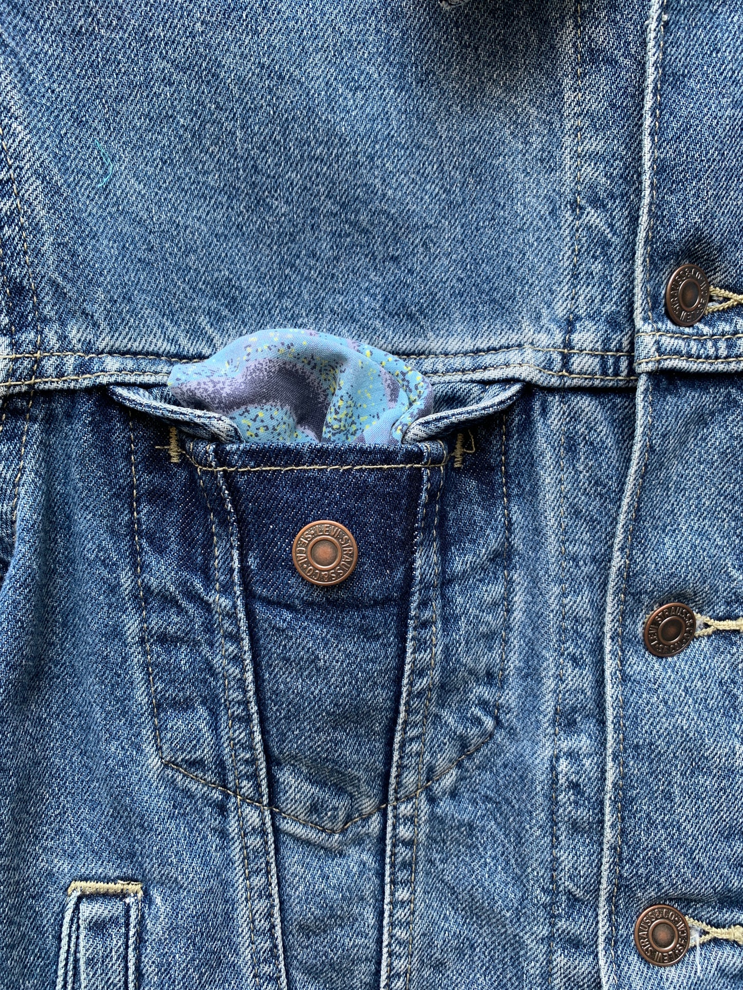 Upcycling Around the World Jeansjacke Blau S