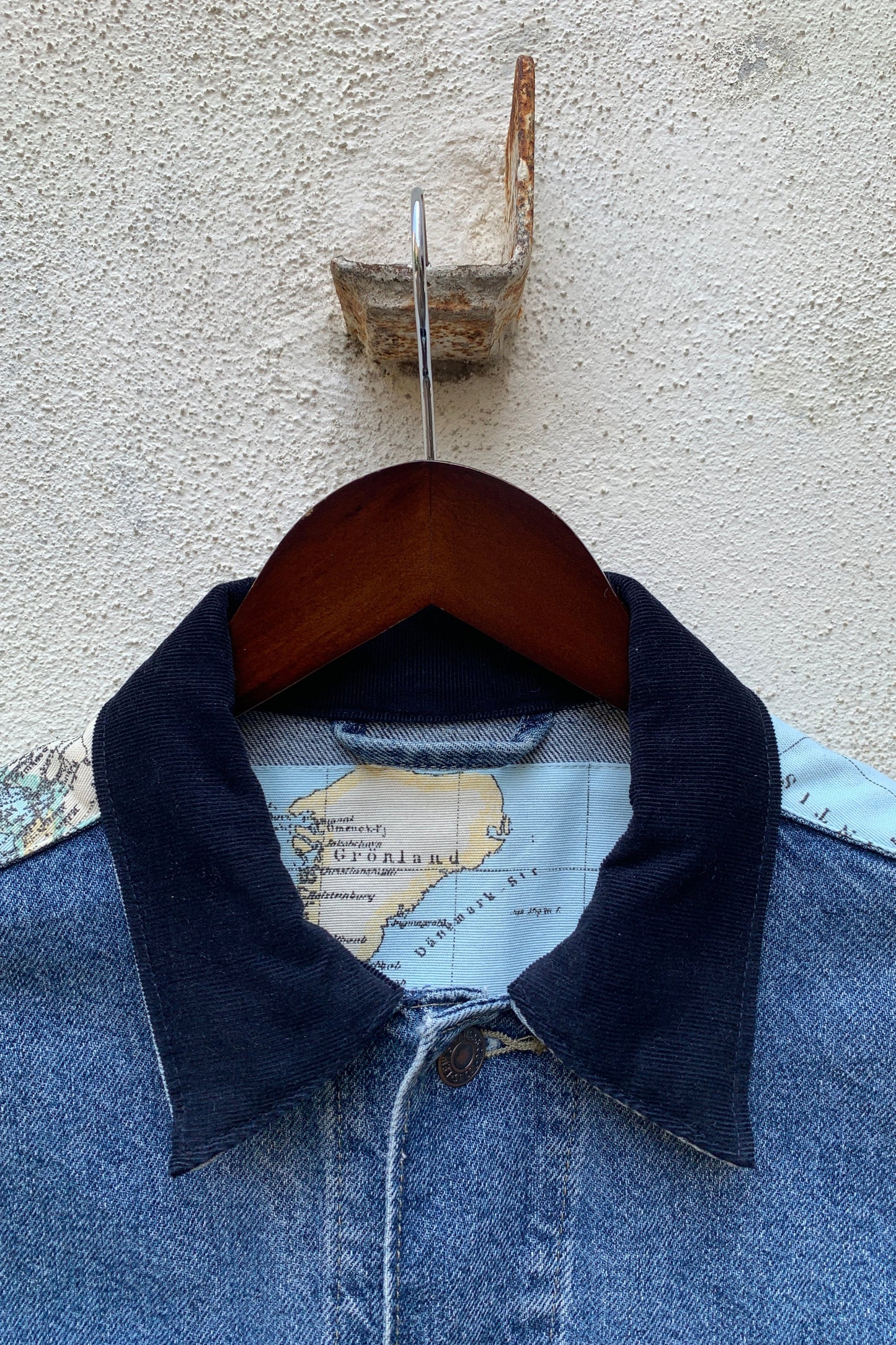 Upcycling Around the World Jeansjacke Blau S