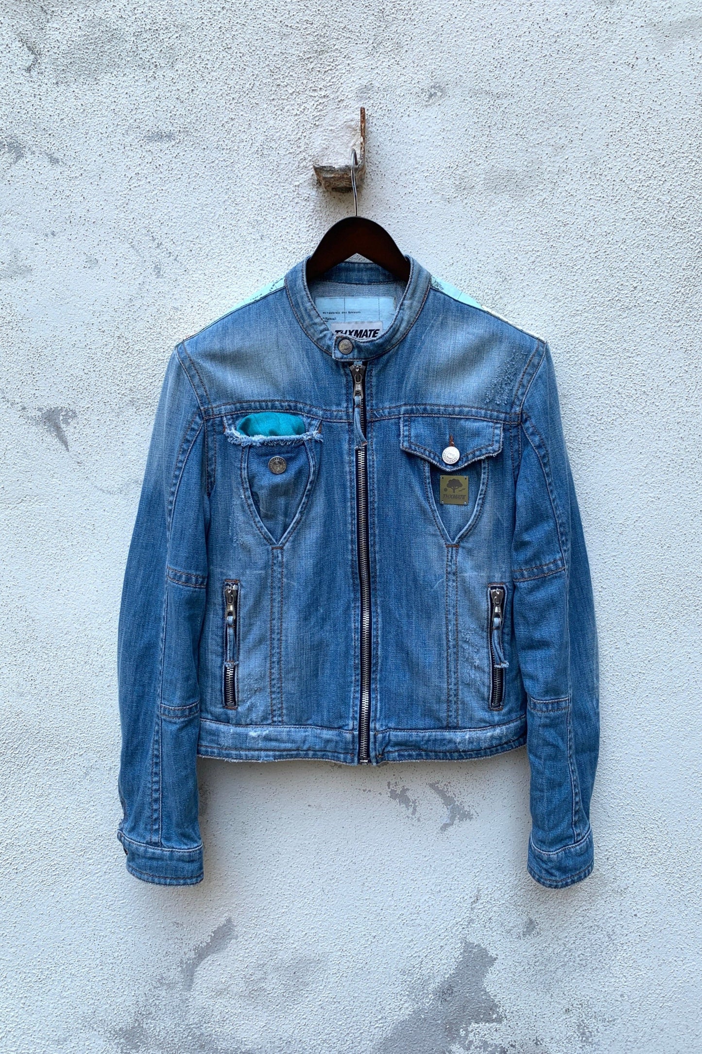 Upcycling Around the World Jeansjacke Blau M