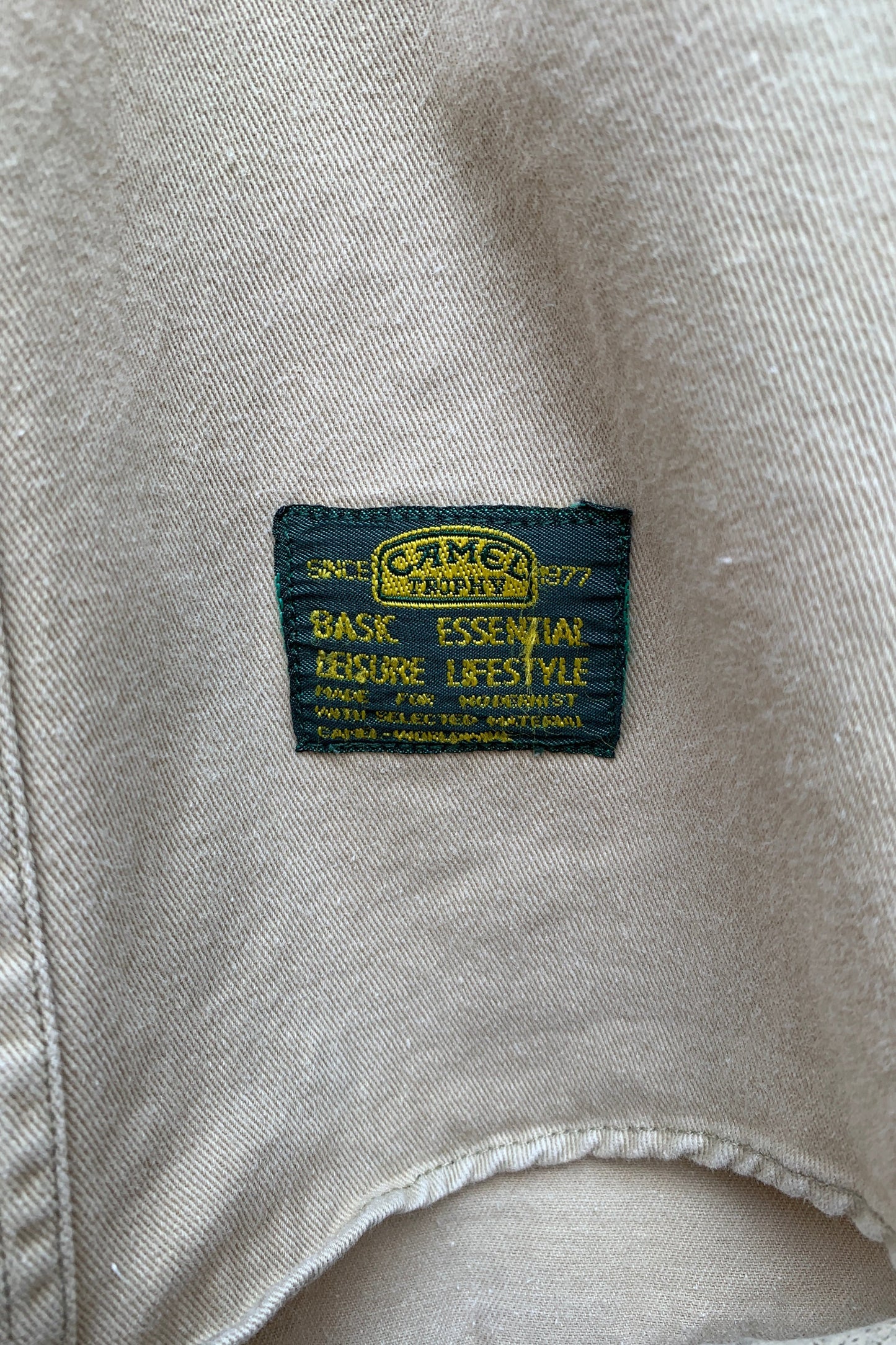 Upcycling Around the World Safari Zip-Hemd Beige XL