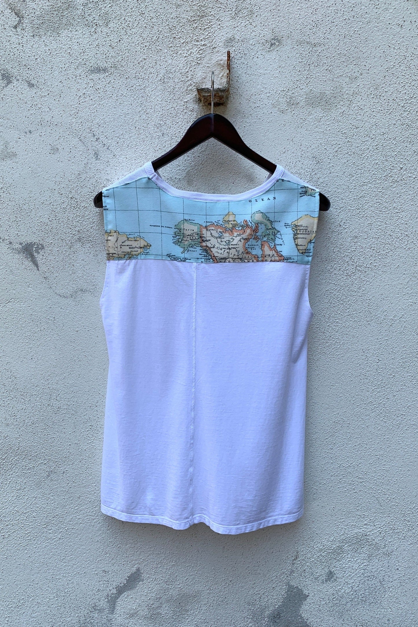 Upcycling Around the World Top Weiß L