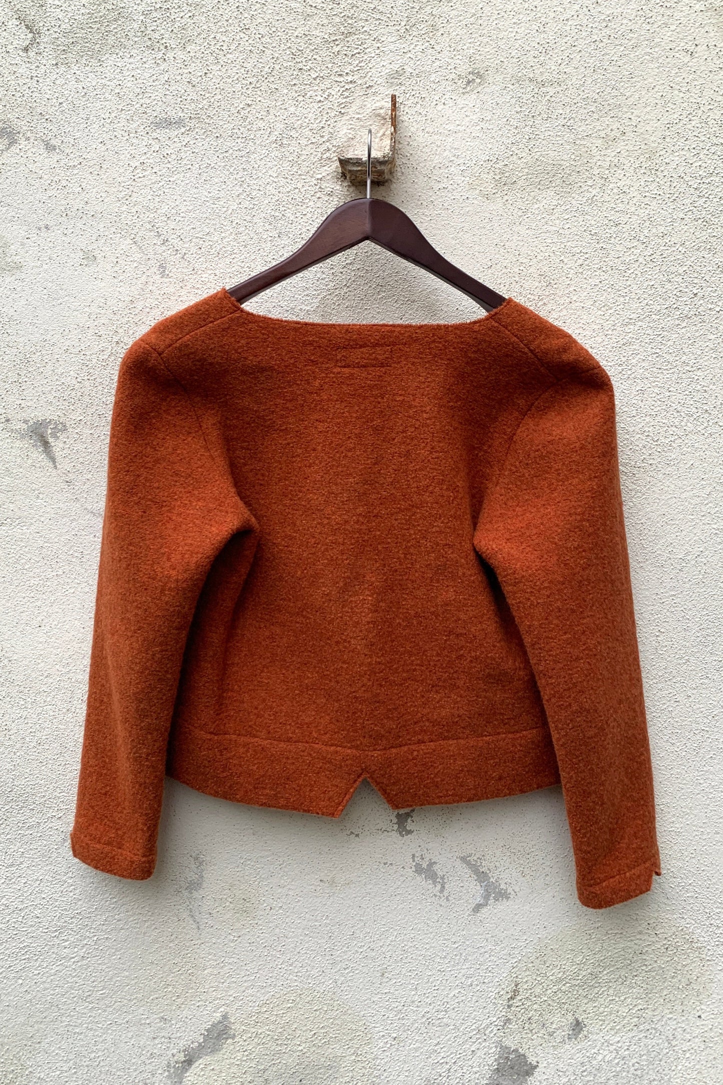 Upcycling Woolen Creatures Jacke Orange XL