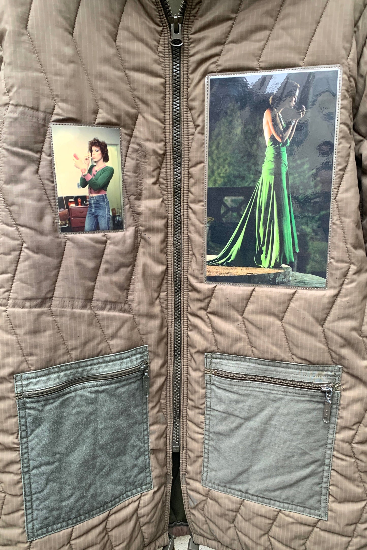 Upcycling Same Same But Different Jacke Khaki L