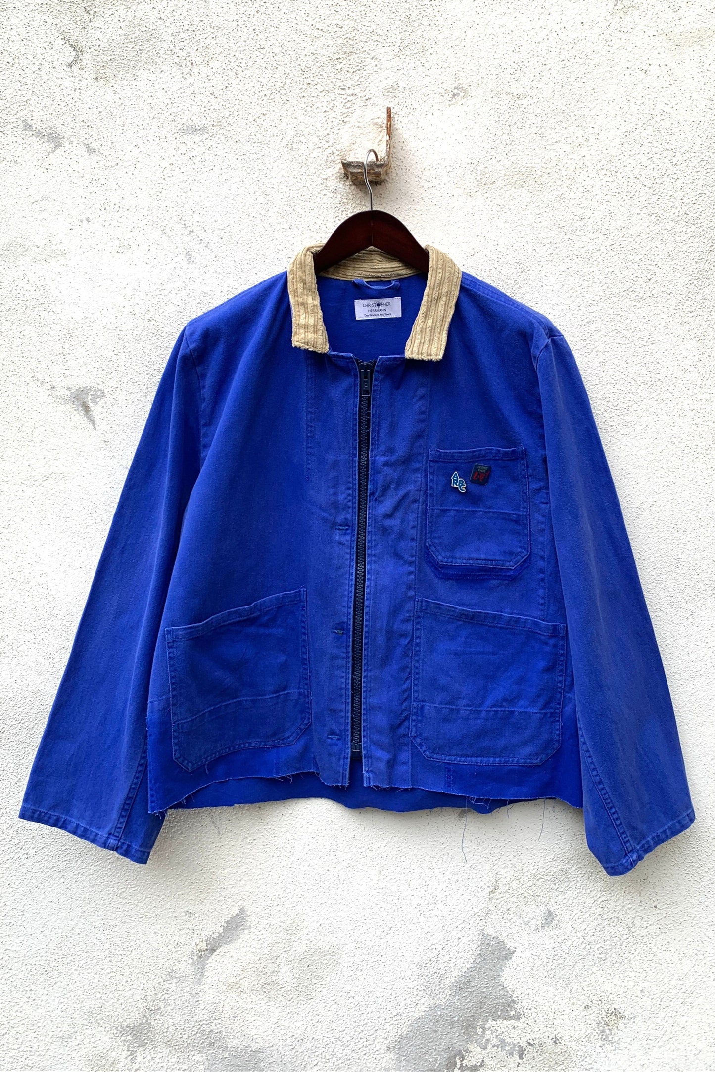 Upcycling Worker Jacke Blau XL