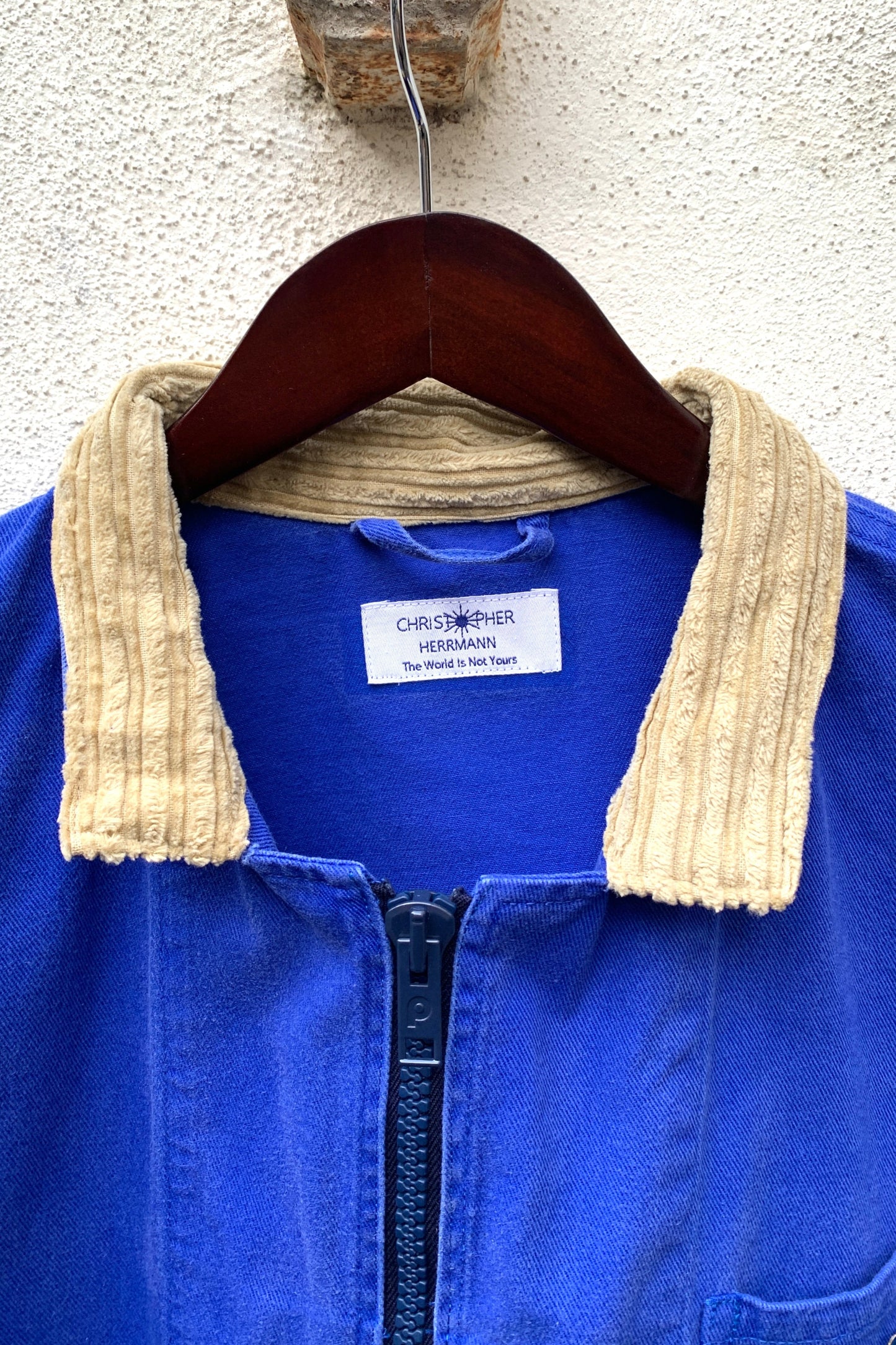 Upcycling Worker Jacke Blau XL