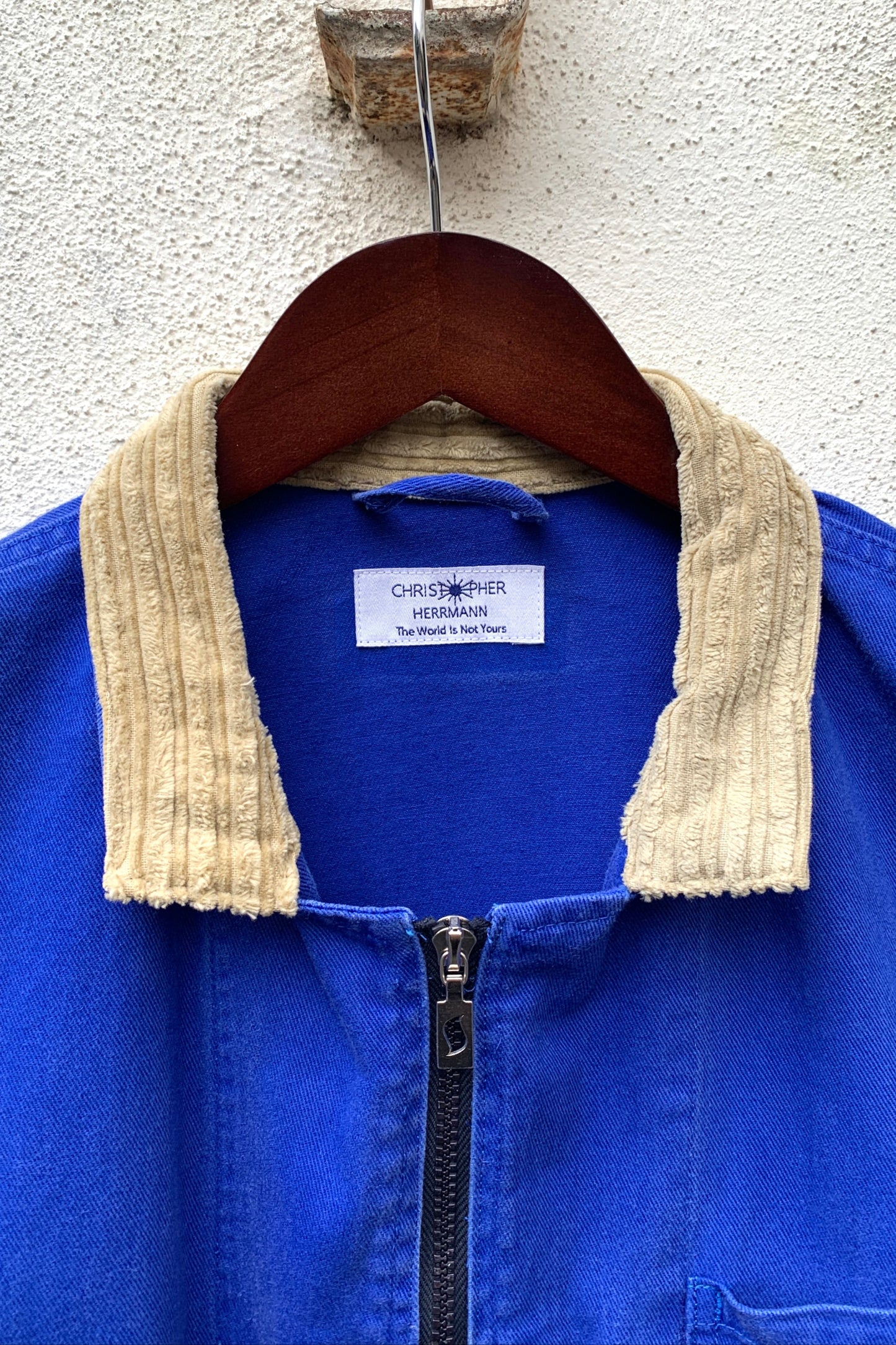 Upcycling Worker Jacke Blau L