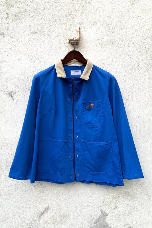 Upcycling Worker Jacke Blau S