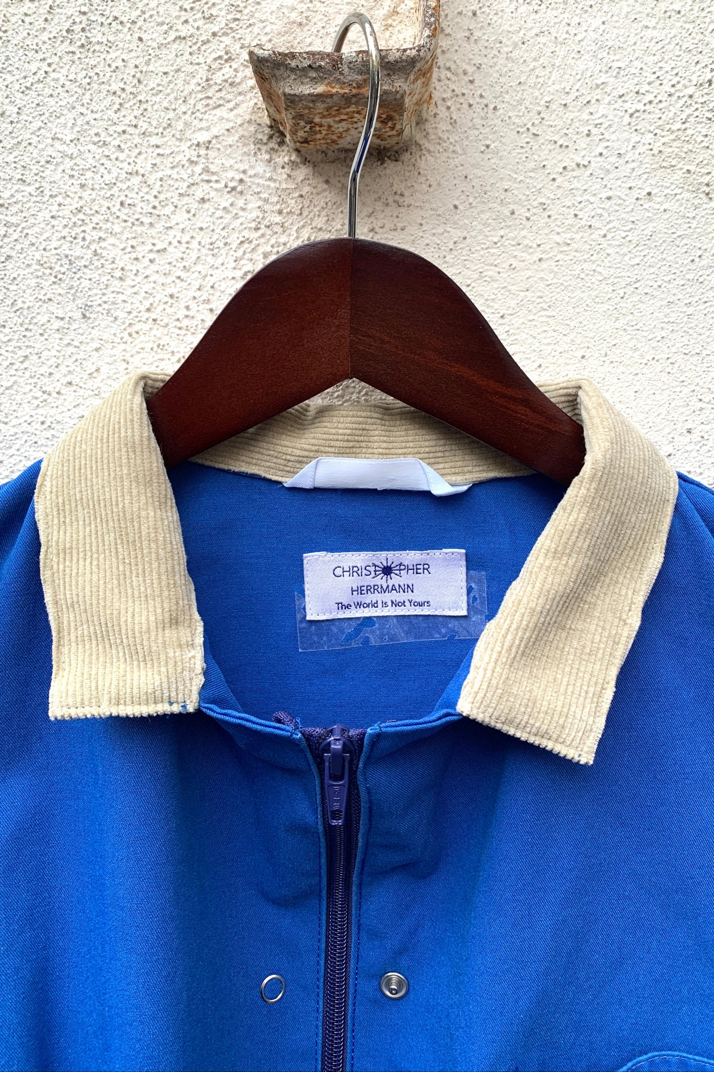 Upcycling Worker Jacke Blau S