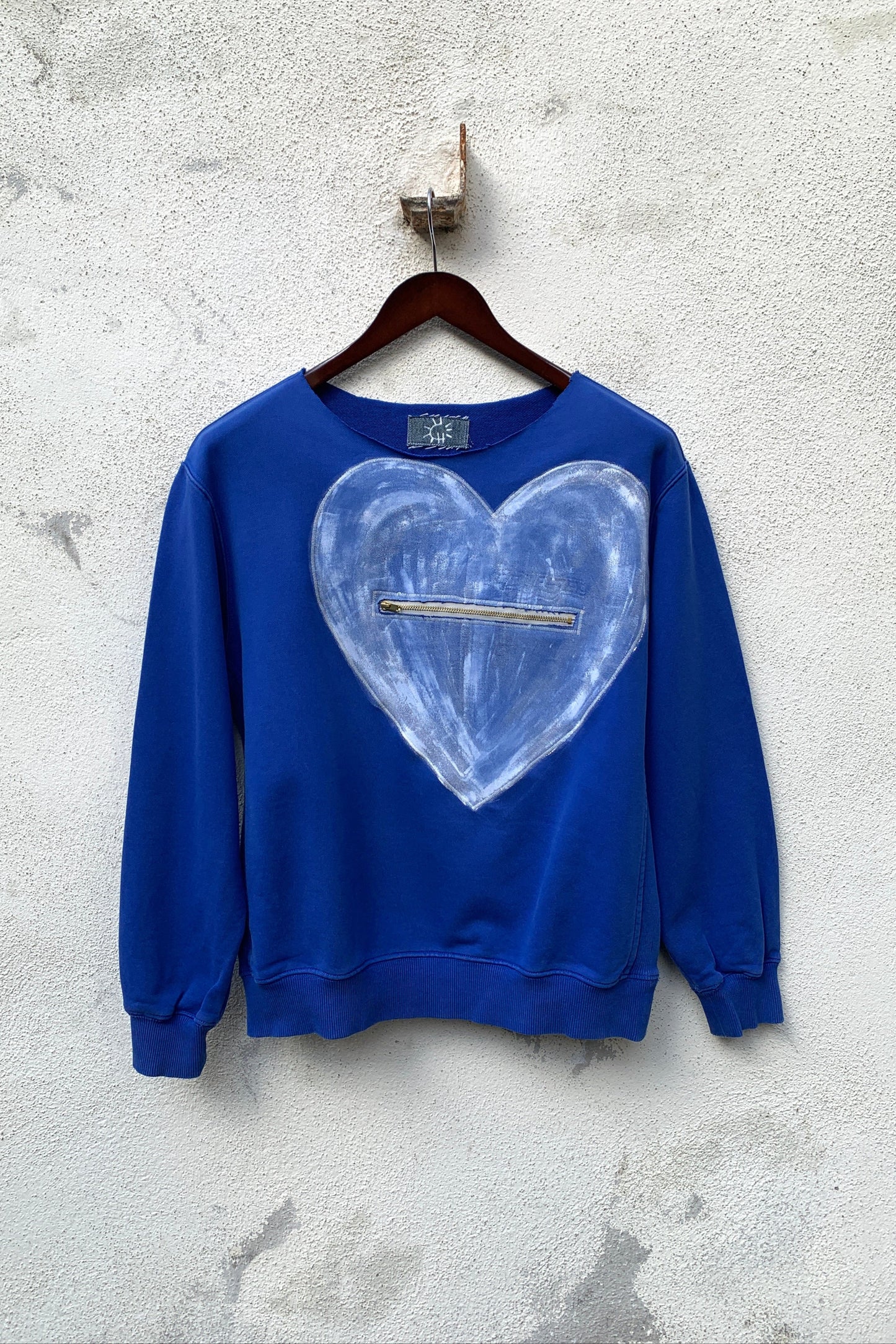 Upcycling Deep Sweater Blau S