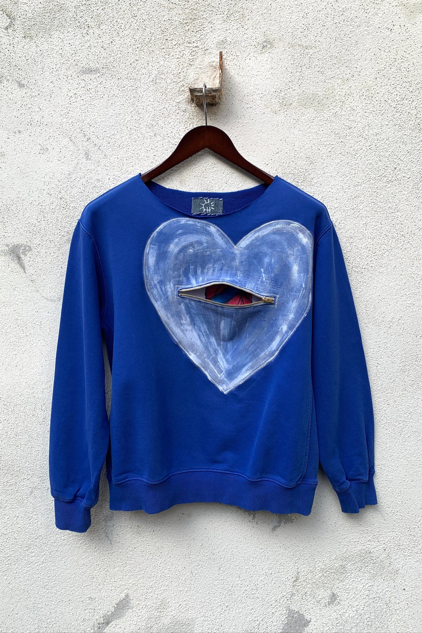 Upcycling Deep Sweater Blau S