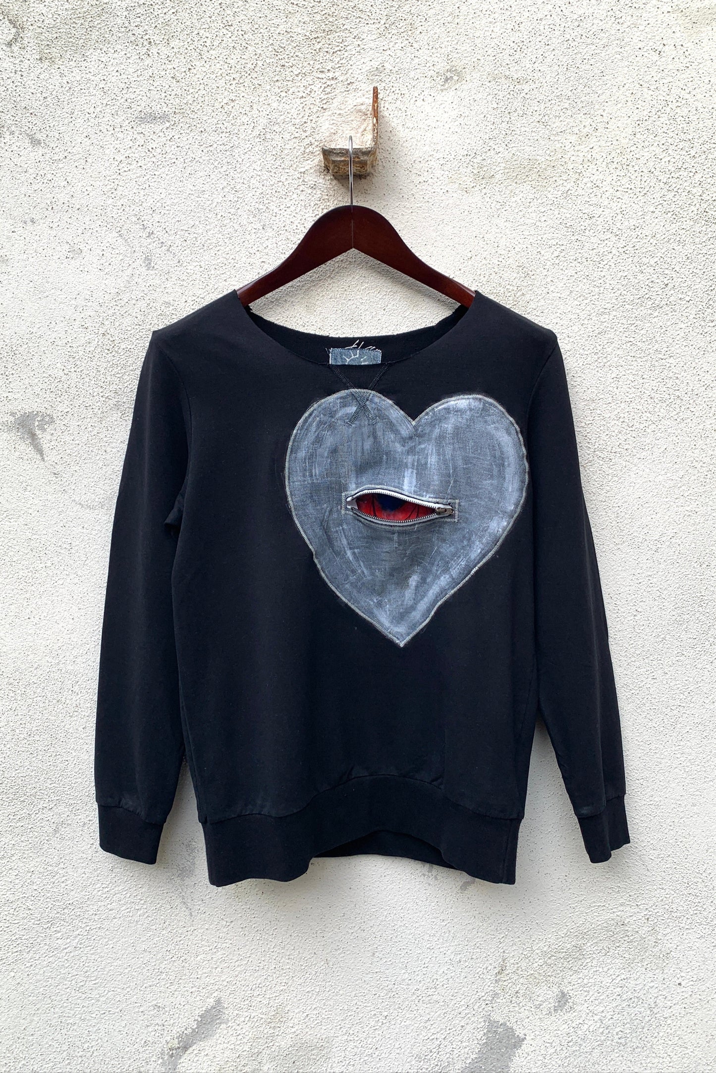 Upcycling Deep Sweater Schwarz S