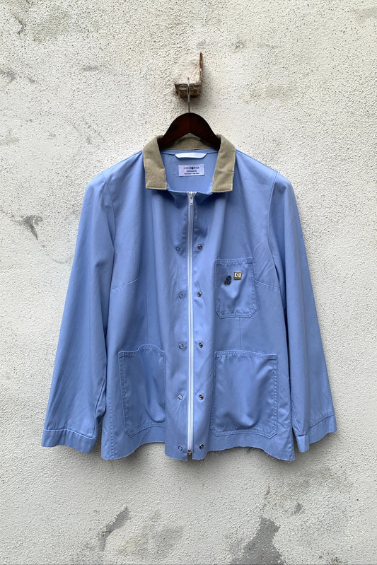 Upcycling Worker Jacke Hellblau S