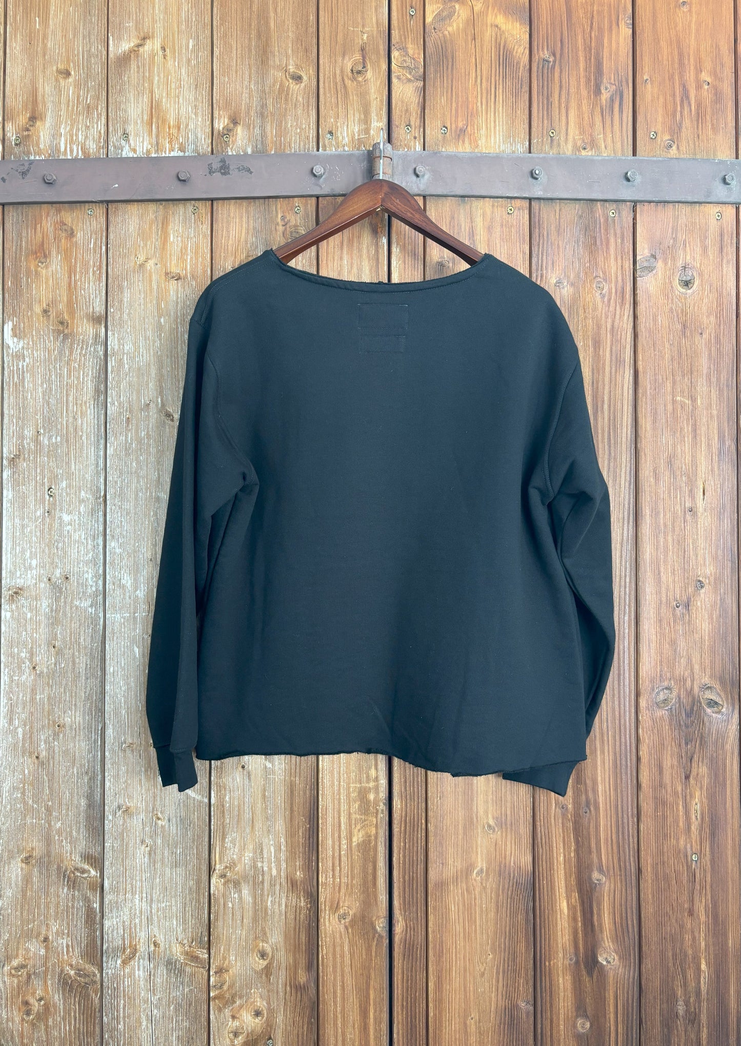 Upcycling Cut Out Sweater Schwarz L