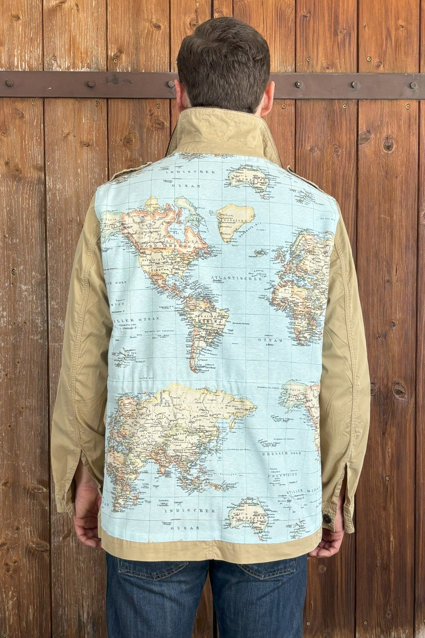 Upcycling Around the World Feldjacke Beige L