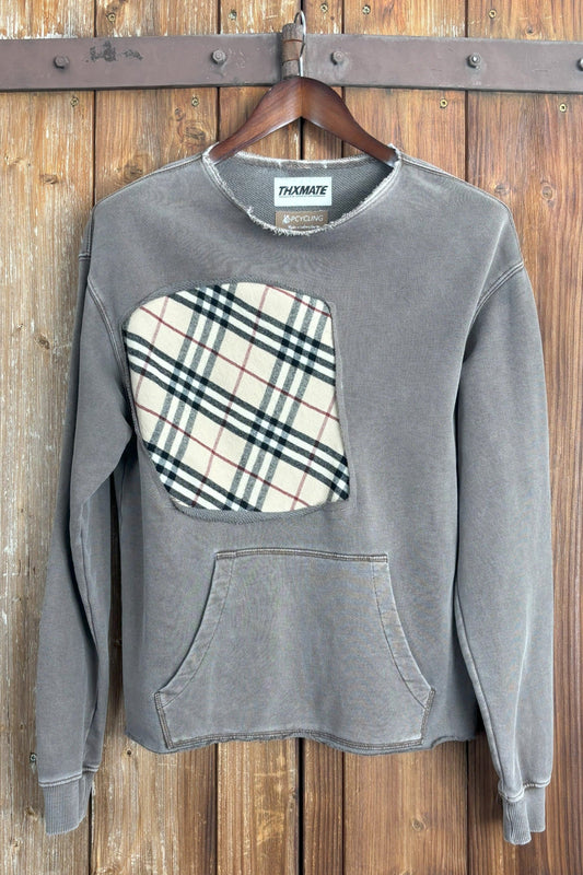 Upcycling Cut Out Sweater Brown M